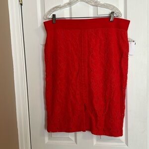 🎉 HP 🎉NWT Thalia Sodi Coral Lace Skirt XXL